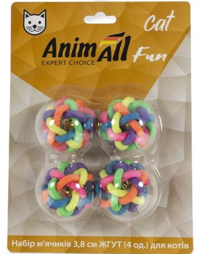 Набор игрушек AnimAll Fun Cat VP062 Жгут 4шт для кошек