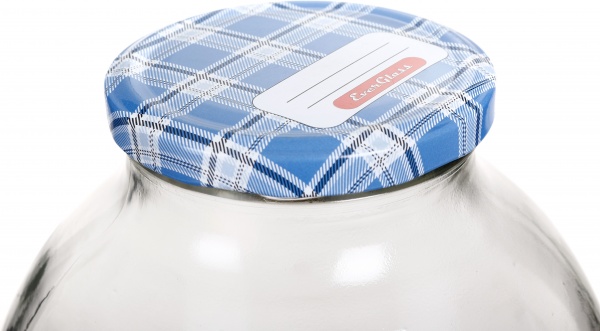 Банка для консервування ТО з металевою кришкою 82 мм 3 л Everglass