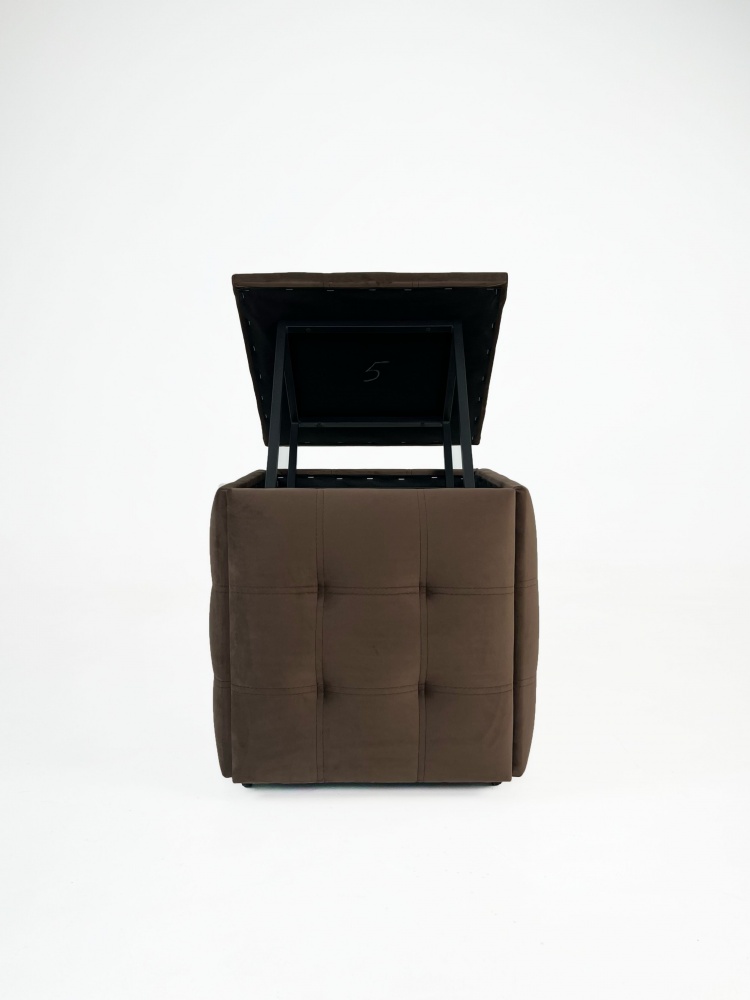 Пуф-трансформер TWINSANN 540х540 мм шоколадный/черный (9)