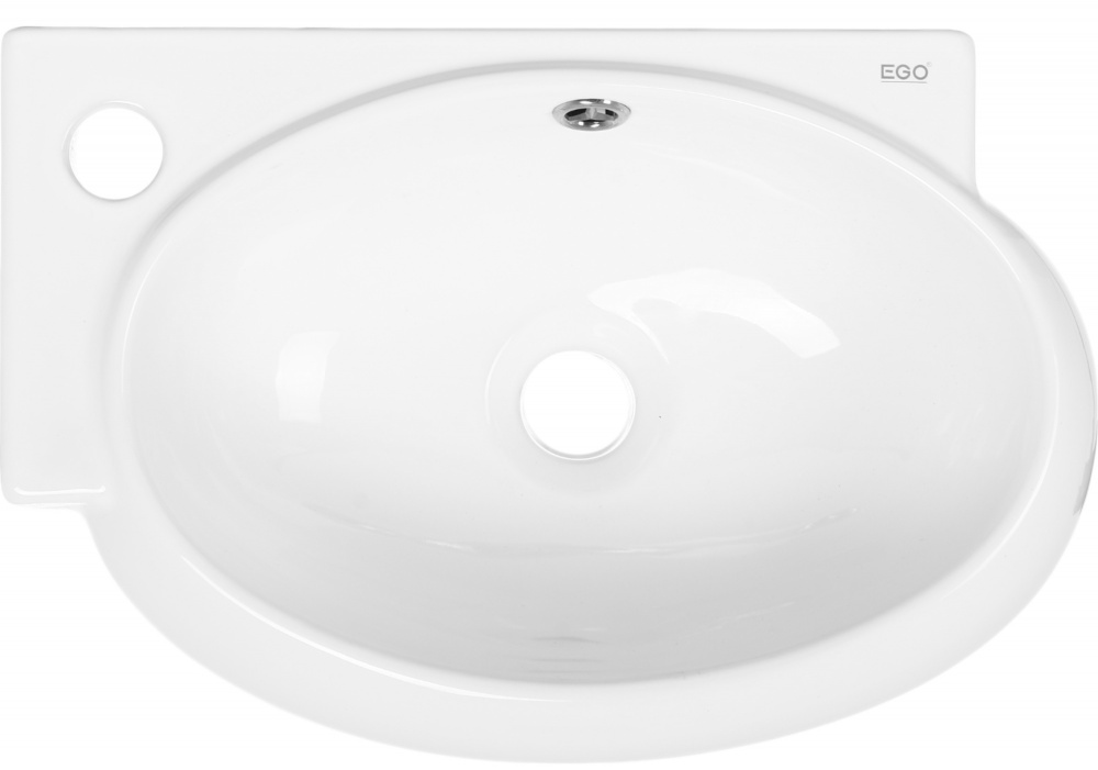 Умывальник EGO подвесной L 43х29х15 см с отверстием под смеситель