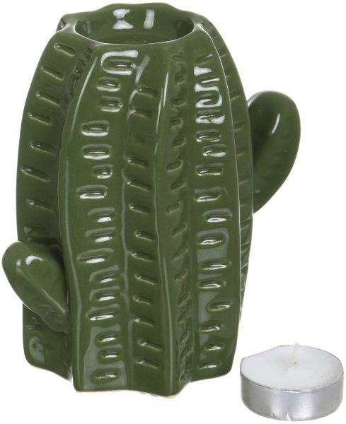 Подсвечник Кактус WW 2706-13,5 зеленый Eterna