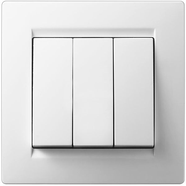 Вимикач триклавішний UP! (Underprice) One без підсвітки 10 А 250В білий 706-0202-109