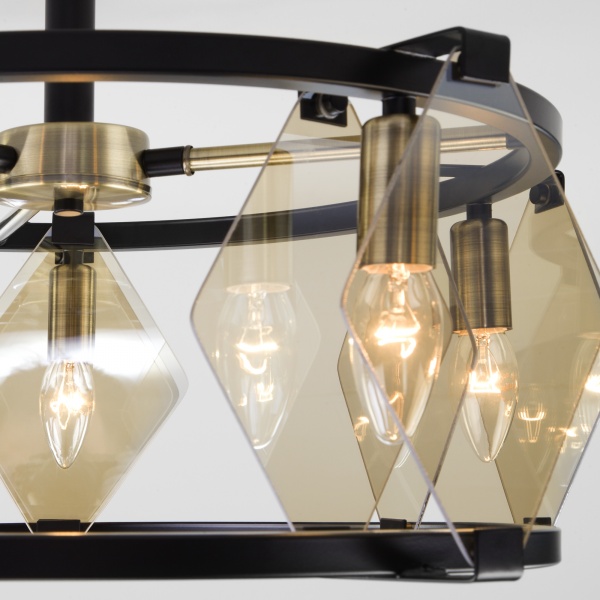 Люстра потолочная Strotskis Aragon 5x60 Вт E14 бронза/черный 60116/5 (чорний) 