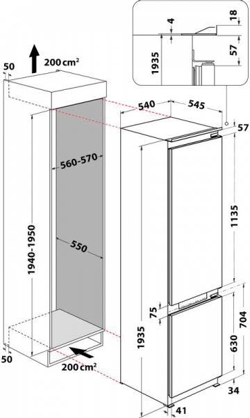 Встраиваемый холодильник Hotpoint Ariston HAC20 T321