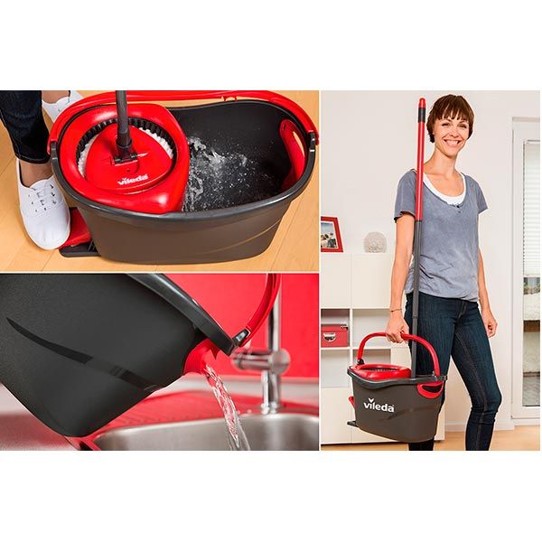 Комплект швабра и ведро с механическим отжимом Vileda Easywring & CleanTurbo 