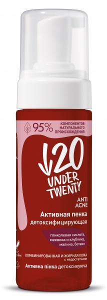 Мусс Lirene Under Twenty с эффектом детоксикации для смешанной и жирной кожи 150 мл