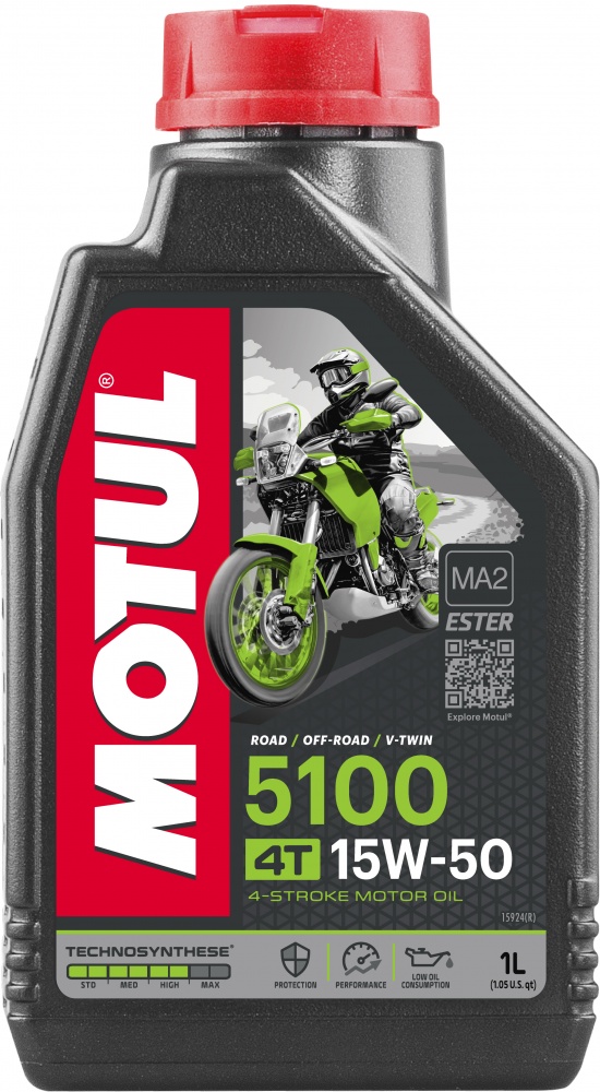 Моторное масло полусинтетическое Motul 5100 4T 15W-50 1 л (836711;104080)