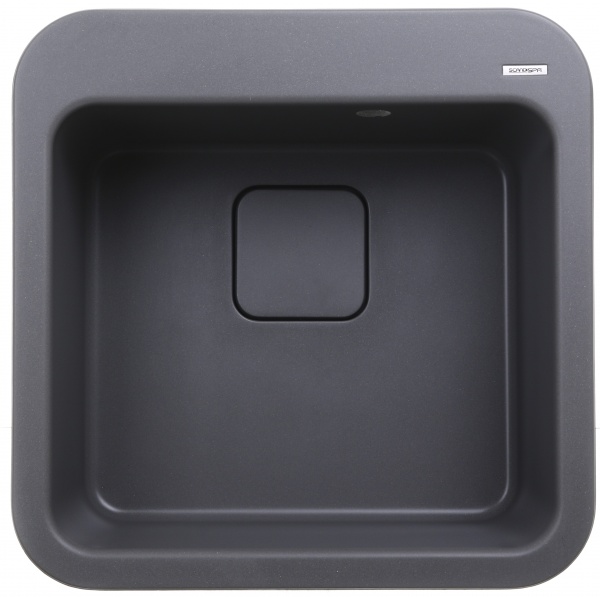 Мийка для кухні ScandiSPA Cube 500 сіра з сифоном 