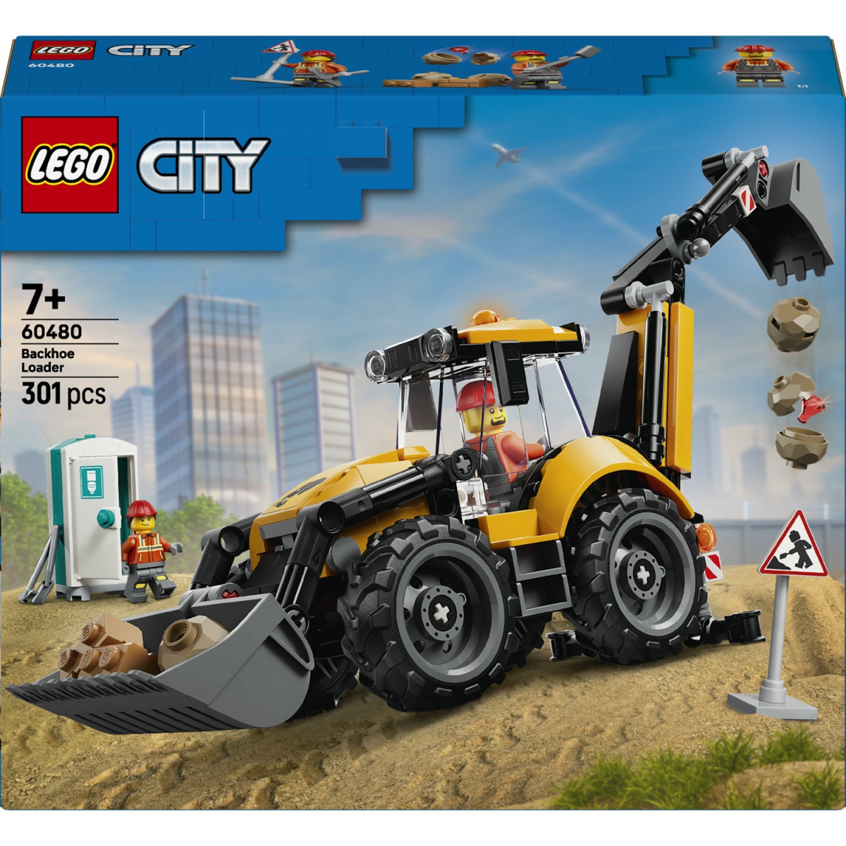 Конструктор LEGO City Желтый экскаватор-погрузчик 60480 — фото 1