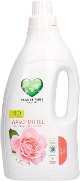 Гель для машинной и ручной стирки PLANET PURE органическое жидкое средство, дикая роза 1,55 л