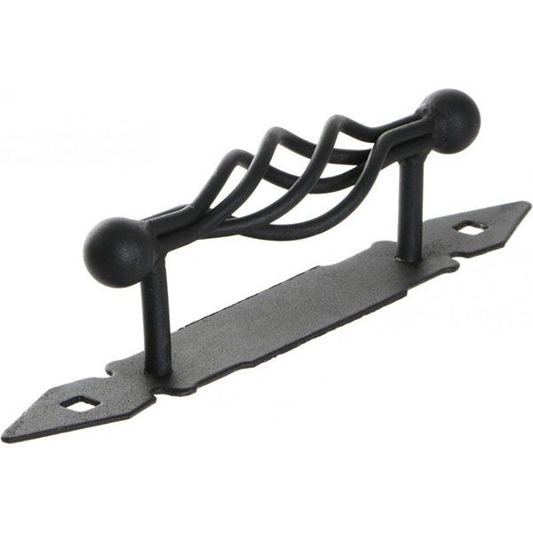 Ручка-скоба кручена на підкладці чорний матовий