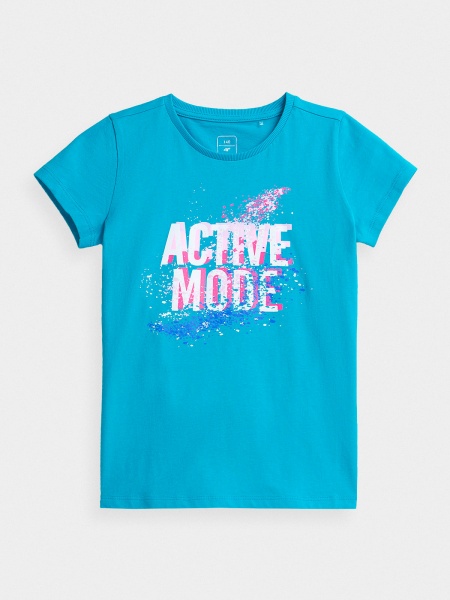 Футболка 4F HJZ21-JTSD005A-33S р.134 бірюзовий