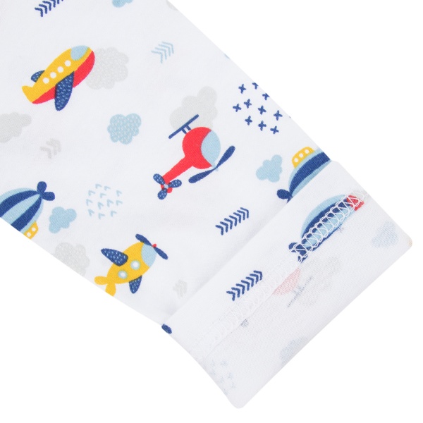 Піжама дитяча для хлопчиків Funtime Літак р.74 білий із принтом 