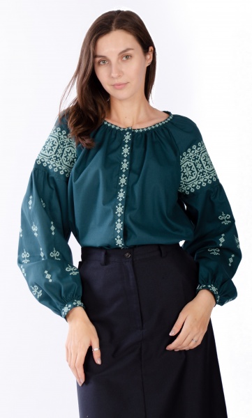 Вишиванка Едельвіка 234-22/00 зелений р. XS 