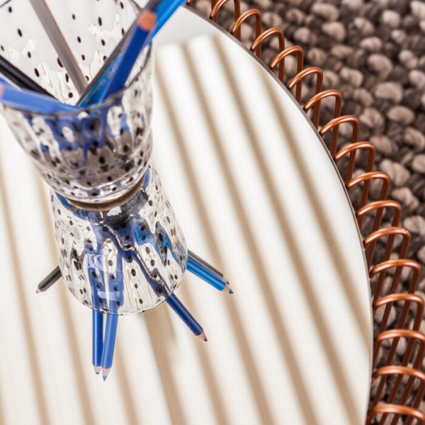 Стіл декоративний KARE Design Wire Copper 34x70x70 см набір з 2 шт. 