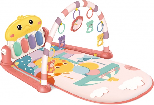 Коврик-пианино BIBI-INN 5 игрушек розовый HW22002678