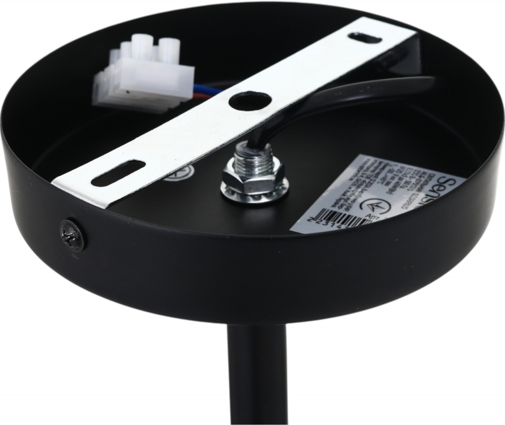 Люстра стельова Sensio Scorpius 3x40 Вт E27 чорний/димчастий ALG-07517/3