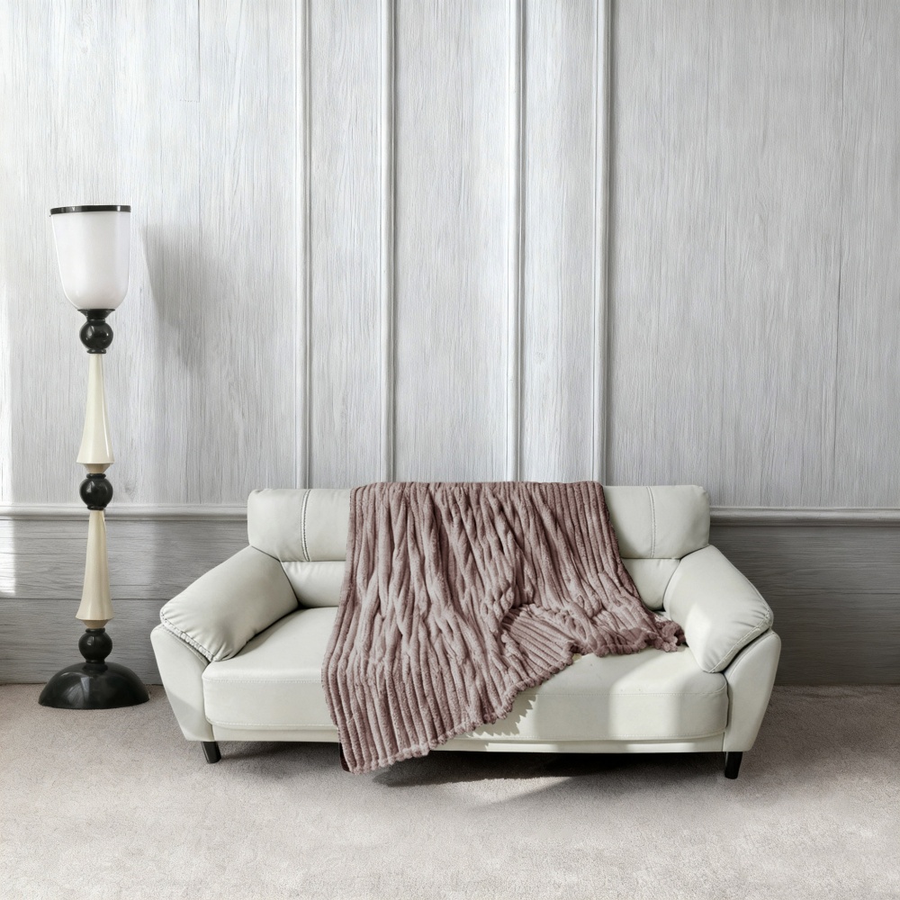 Плед Velvia 200x220 см пудровий La Nuit