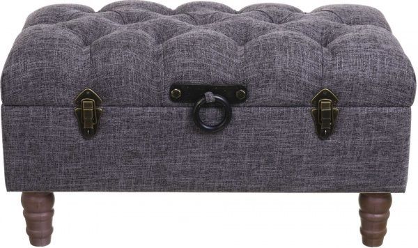 Сундук-пуф Shic B серый, 71,5х37х36,5 см ткань 