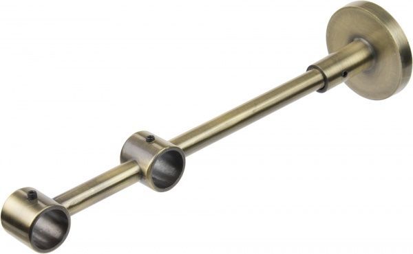 Тримач для карниза Gardinia Memphis закритий подвійний набірний d16 мм антична латунь 