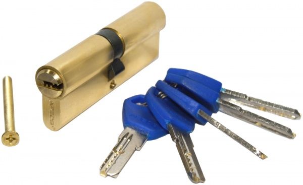 Цилиндр Apecs EM-70-G (CIS) 30x30 ключ-ключ 70 мм желтый