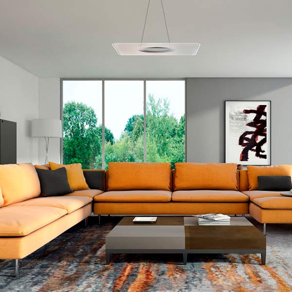 Люстра світлодіодна Intelite IFP-32TW-S Airlight з пультом ДК 32 Вт прозорий/хром 