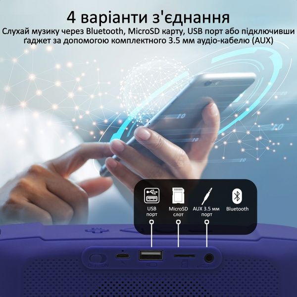 Портативная колонка Promate OutBeat 6 Вт 2.0 blue 