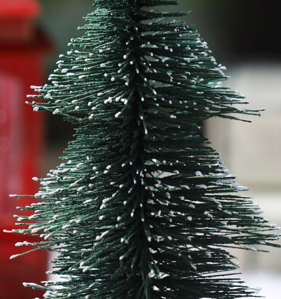 Сувенир новогодний елка заснеженная зеленая 15 см RTF1-15 