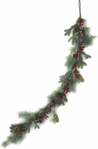 Гірлянда хвойна New Star мікс з шишками та ягодами A3-50101 1,5 м