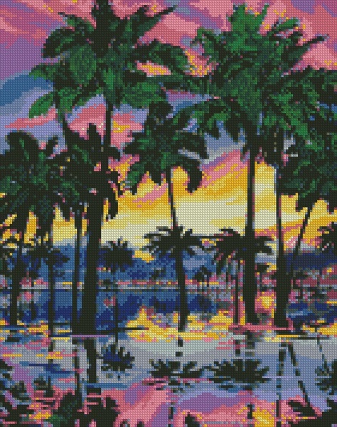 Алмазная мозаика Райский отдых 40х50 см Идейка 