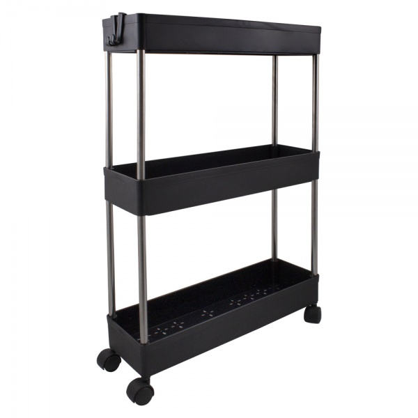 Этажерка Trento прямоугольная напольная 3 полки BA5013S-3 623,2х400х130 мм черный (64214)
