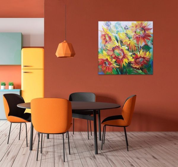 Репродукция Sunflowers 80-11 80x80 см 