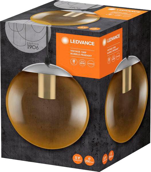 Люстра Ledvance Bubble 200 Pendant 1x60 Вт E27 помаранчевий 