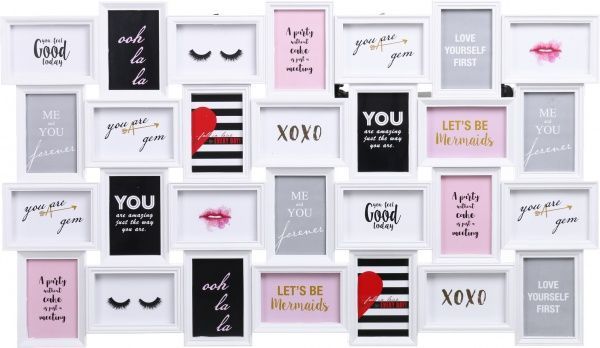 Колаж BB12-124001 28 фото 10x15 см білий 