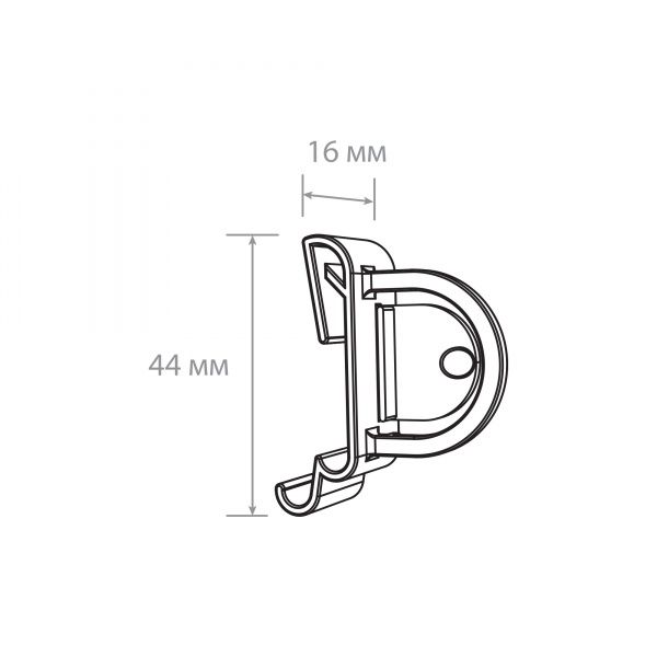 Держатель прямой поперечный на полку UNI-CLIP комплект (10 шт.)