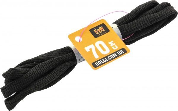 Шнурок Шнурок плоский чорний 70 см (41606259)