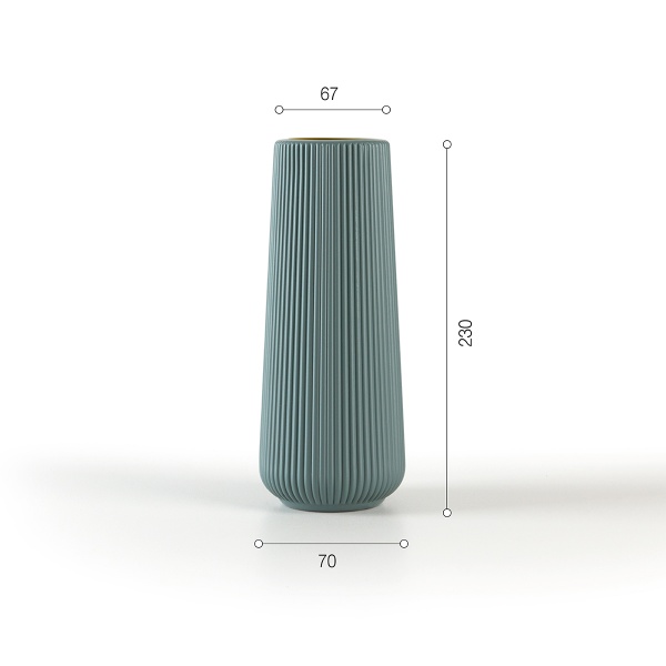 Ваза пластиковая MVM DH-FLOWERS-05 BLUE 23 см 