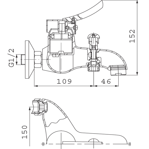 Смеситель для ванны Ferro Werona BTW 1