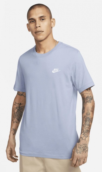 Футболка Nike M NSW CLUB TEE AR4997-493 р.2XL голубой