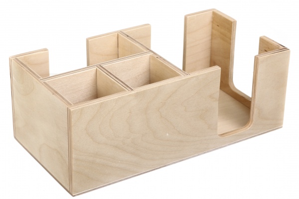 Органайзер настільний дерев'яний лакований 27х10х14 см BI-07