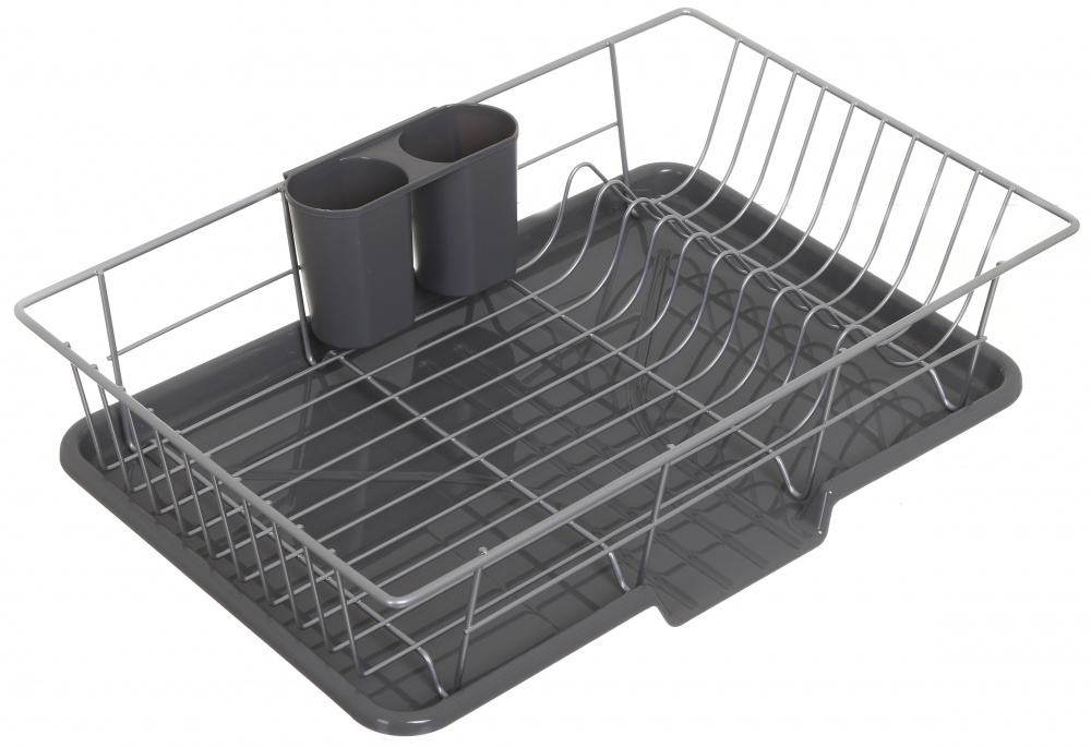 Сушилка для посуды Flamberg 480x300x100 мм настольная из стали одноуровневая с поддоном