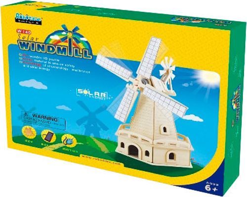 Конструктор Robotime Большая мельница на солнечных батарейках W140