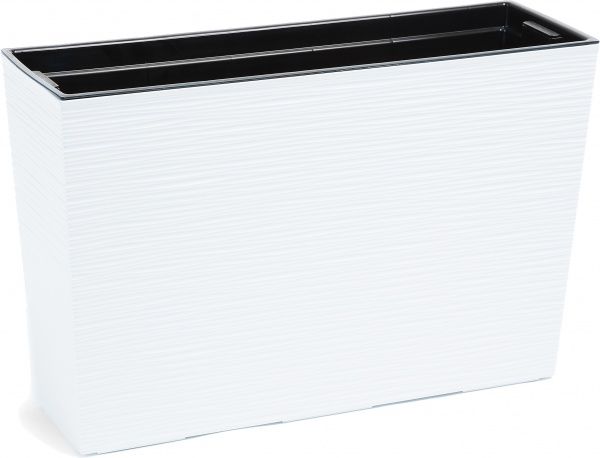 Горшок для цветов Lamela Вербена долото прямоугольный 37,5л белый 