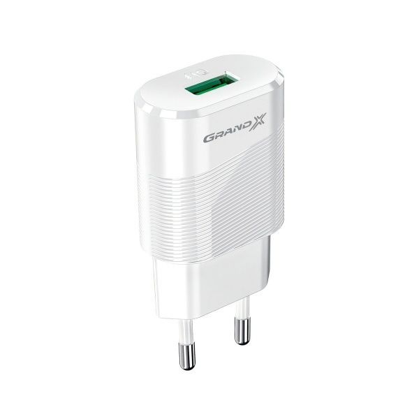 Зарядное устройство Grand-X CH-17W 1USB 5V 2,1 White