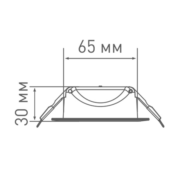 Светильник точечный Maxus LED 8 Вт 3000 К белый 1-SDL-005-01 