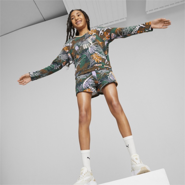 Шорты Puma T7 VACAY QUEEN AOP SHORTS TR G 53866789 р. 128 разноцветный