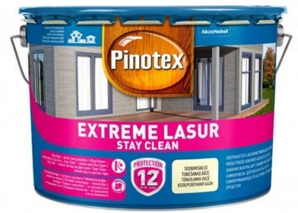 Деревозахисний засіб Pinotex extreme lazure stay clean білий напівмат 10 л