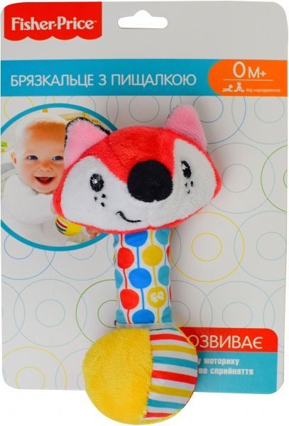 Погремушка Fisher Price с пищалкой Лисенок на планшетке GH73151