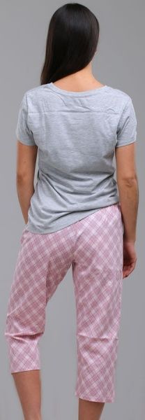 Пижама женская Roksana Mademoiselle 595/12641 р. XXL серый с розовым 