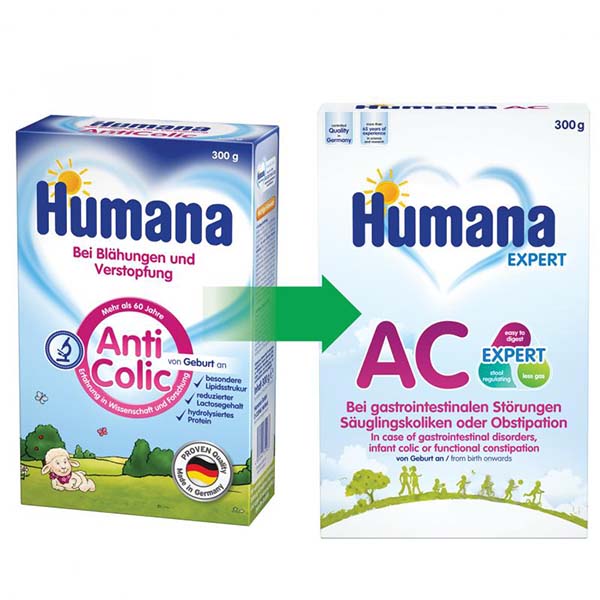 Сухая молочная смесь Humana АntiColic mit LC PUFA 300 г 4031244751973